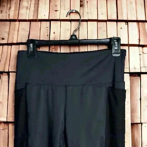 JoyLab Women's Size Medium Black Full-Length Leggings with Mesh Side Pocketa - Picture 4 of 5
